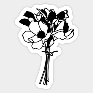 minimalist flowers Sticker